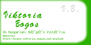 viktoria bogos business card